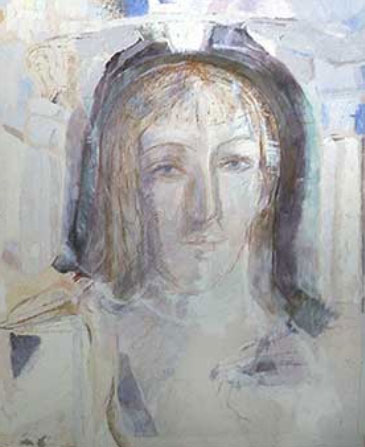 Оля Окуневська. Голова воскреслого Христа. 1973. (Тут і далі роботи авторства О. Окуневської).