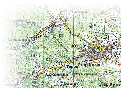 Карта Косова та району